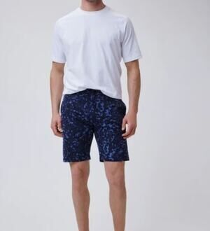 GOOD MAN BRAND Mens Flex Pro Jersey Tulum Shorts Large Blue Splotch NWT